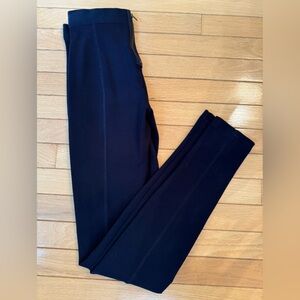 J.Crew Size 2R Navy exposed back zipper legging/pant. Elastic Band at waist. GC